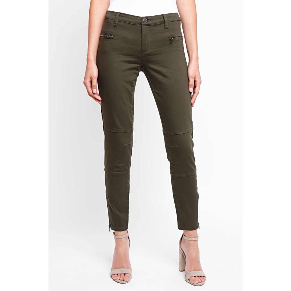 Blank NYC Army Green Moto Jeans
